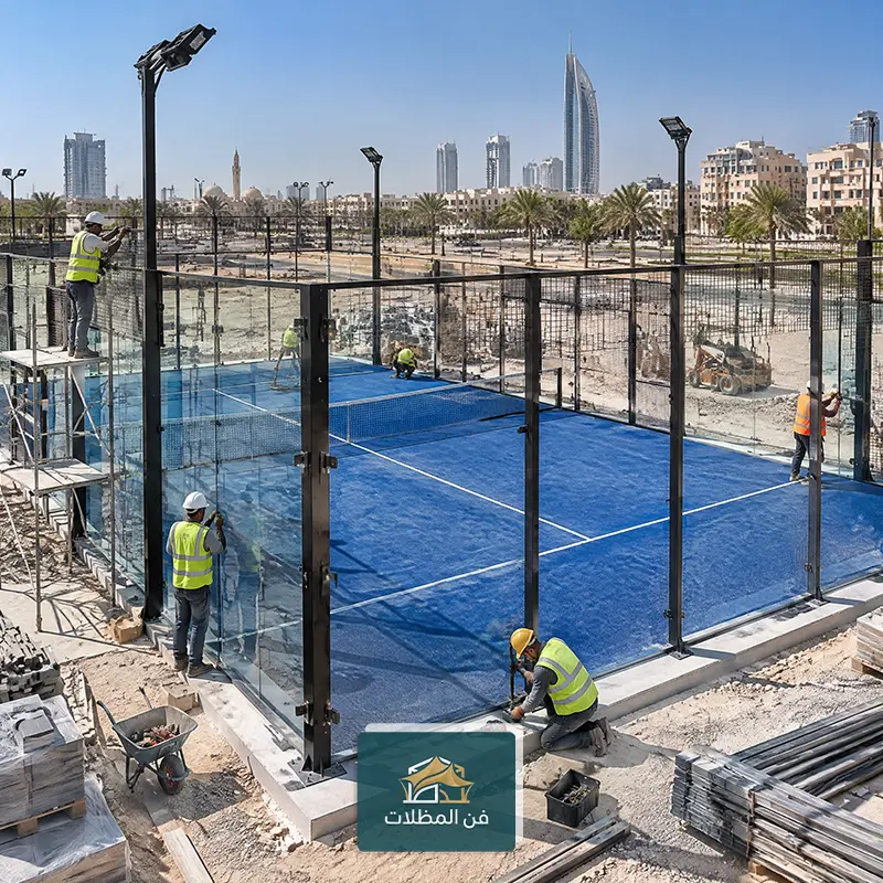 بناء ملعب بادل الدمام