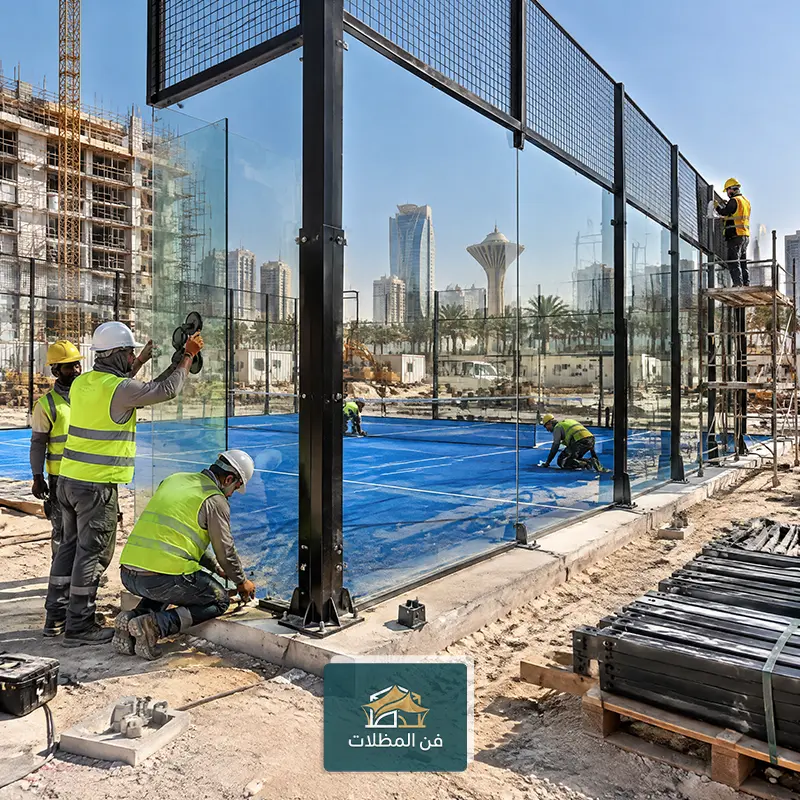 تصميم ملعب بادل الخبر