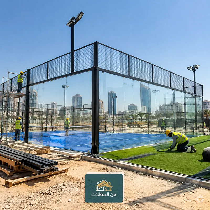 تصميم وبناء ملاعب البادل بالدمام