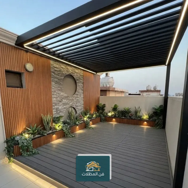 مظلات حدائق خشبية