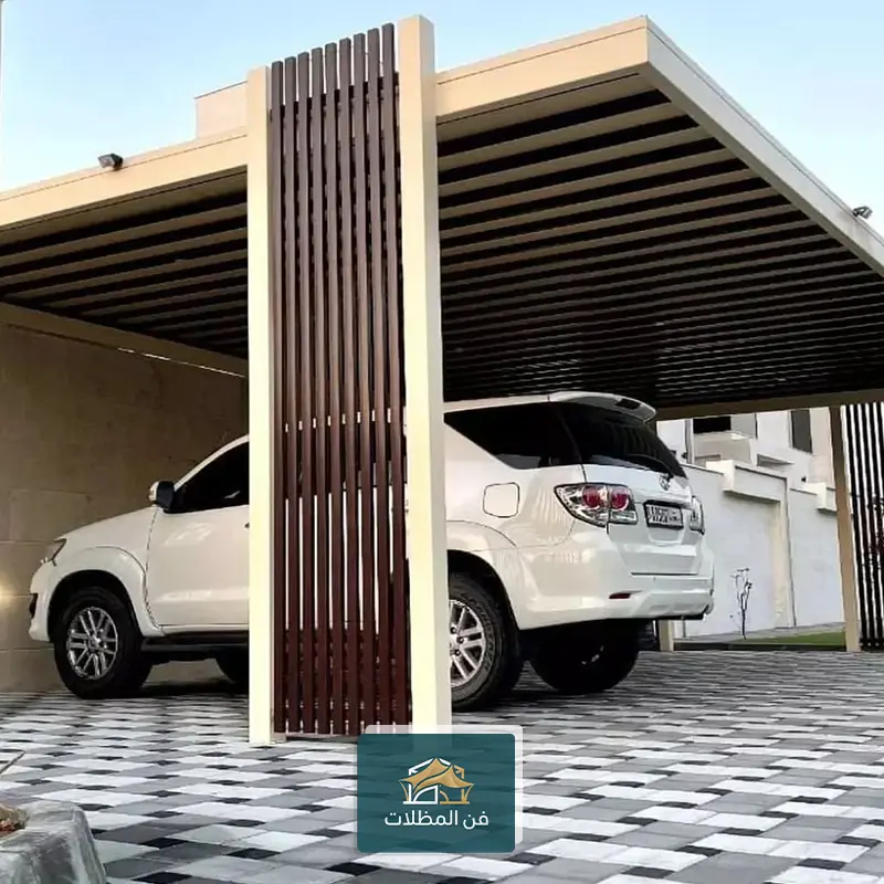 مظلات سيارات خشبية